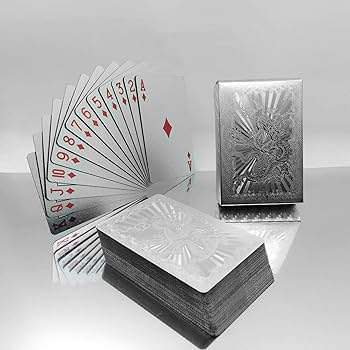 Amazon.com: Ivymei 2 Pack Dragon Playing Cards Waterproof Silver